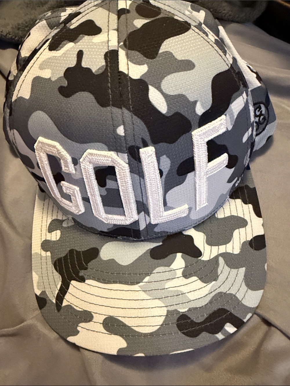 Barstool Men's Gray Camo Golf Cap with White Embroidery